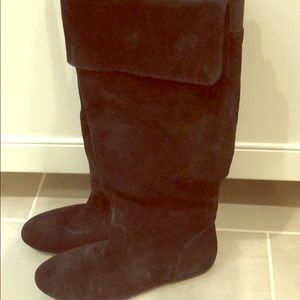 Gianni Bini black suede boots size 10